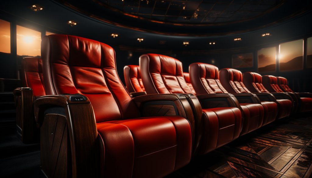 vecteezy ai generated comfortable velvet armchairs in a row inside a 36800468 1