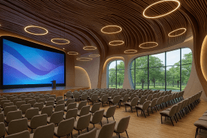 جدیدترین ایده‌های دکوراسیون سالن همایش در سال ۲۰۲۵