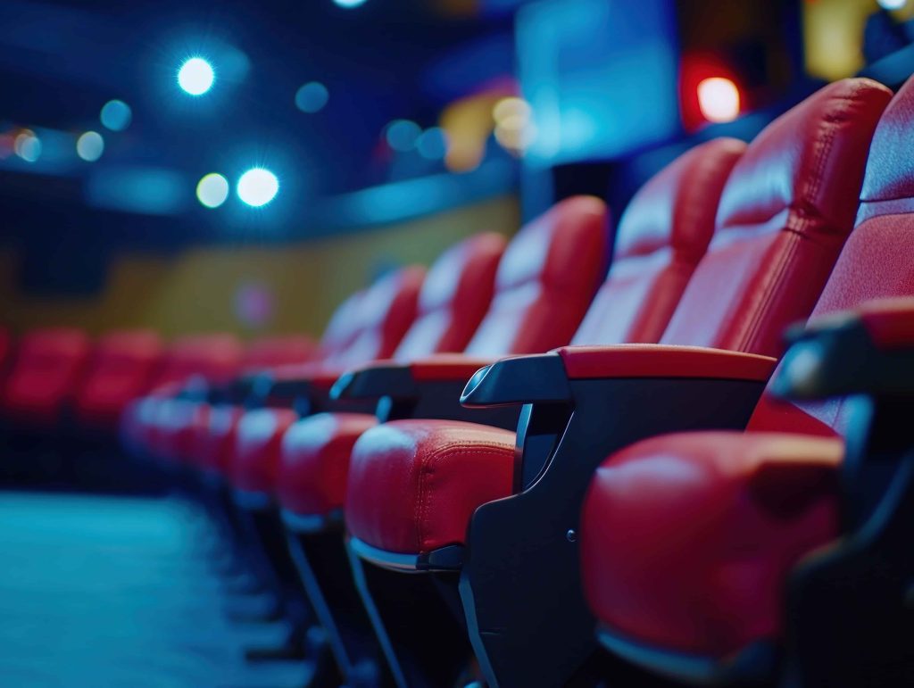 صندلی امفی‌ تئاتر با پوشش چرمی